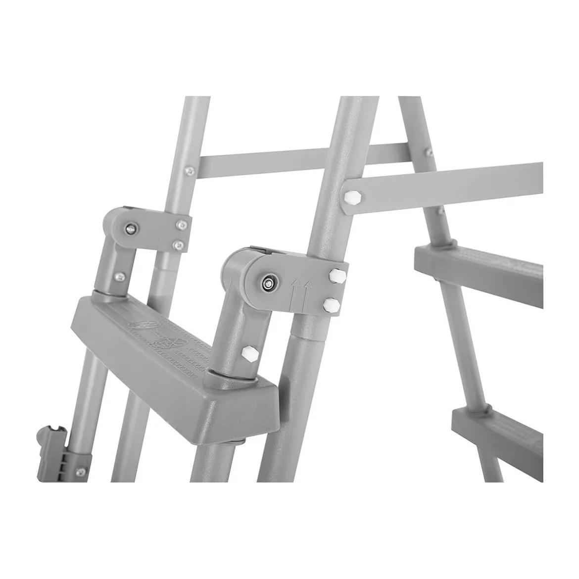 Scaletta di Sicurezza per Piscina Altezza 122 cm Bestway Gradini Esterni Acciaio