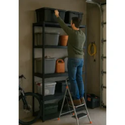 Scaletta in Acciaio Facal Pieghevole 2 Gradini per Lavori Domestici