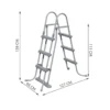 Scaletta per Piscina 3 gradini 107 cm Fuori Terra in Acciaio per Bambini Scala