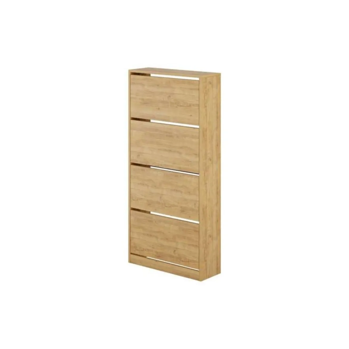 Scarpiera 4 Ante a Ribalta Doppie Legno Rovere Chiaro
