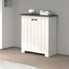 Scarpiera 2 Ante Mobile Ingresso Bianco Report 4 Ripiani 84x42x100 cm