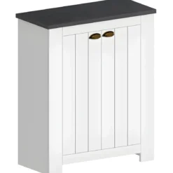 Scarpiera 2 Ante Mobile Ingresso Bianco Report 4 Ripiani 84x42x100 cm