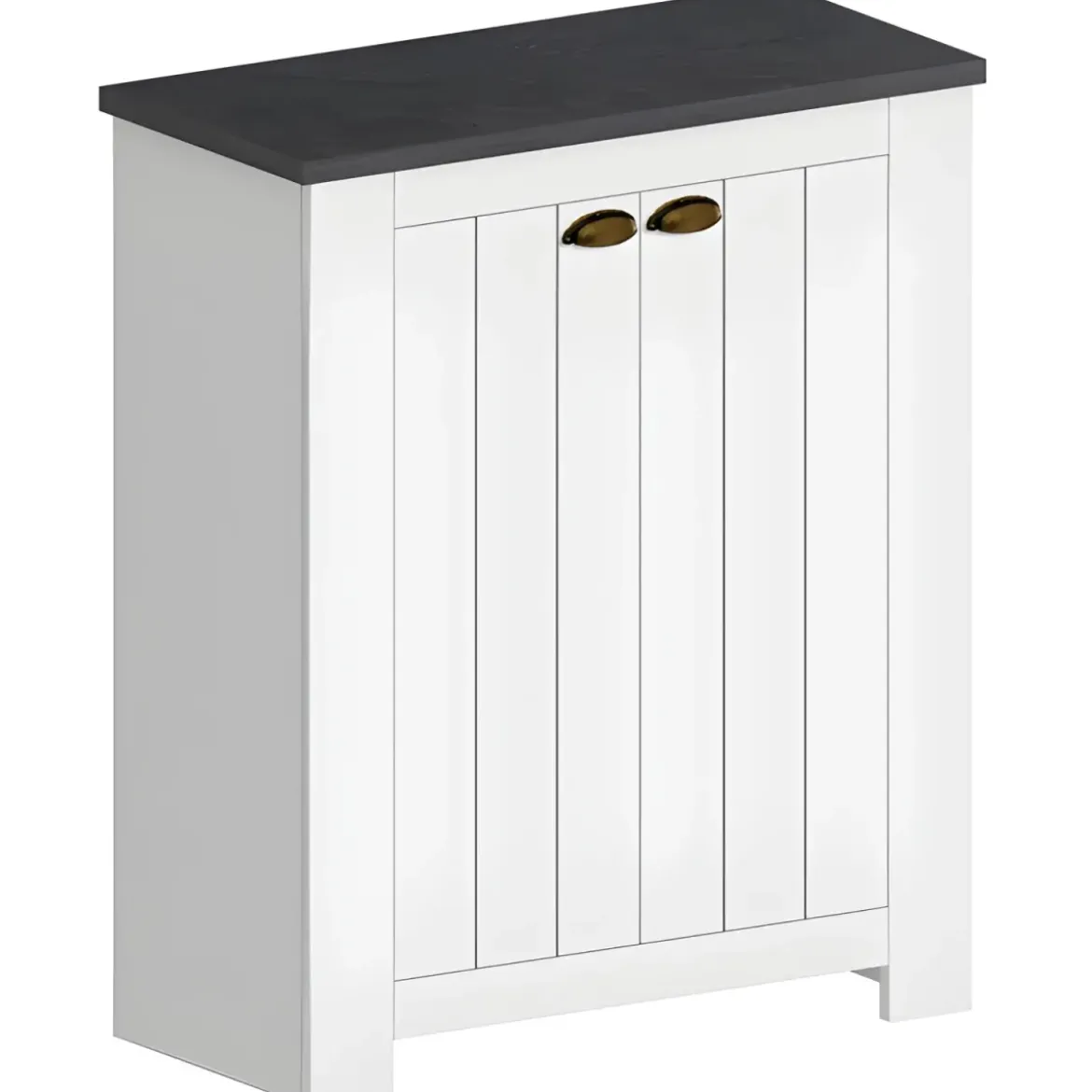 Scarpiera 2 Ante Mobile Ingresso Bianco Report 4 Ripiani 84x42x100 cm