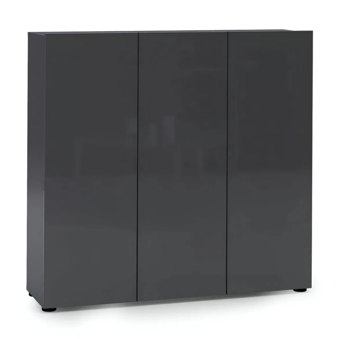 Scarpiera 3 Ante 120x34x115 cm Antracite Moderna