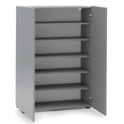 Scarpiera 2 Ante 80x34x114 cm Grigia Salvaspazio