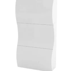 Scarpiera Bianco Lucido Mobile in Legno con 3 Ante a Ribalta Portascarpe