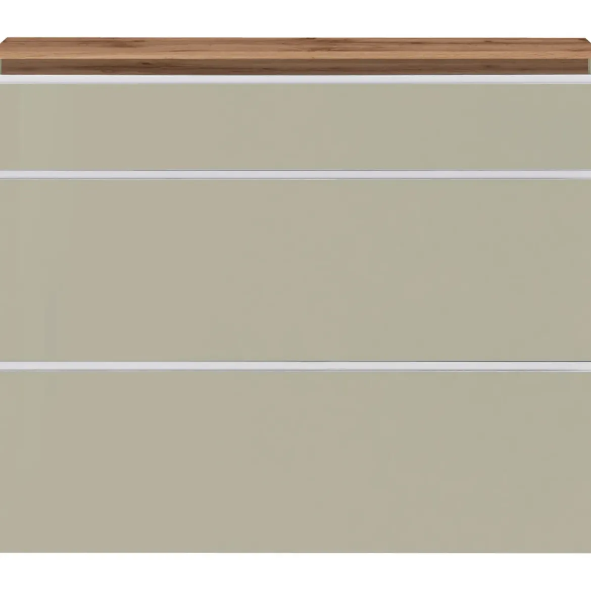 Scarpiera 120 cm 3 Ante Ribalta Tortora Rovere Salvaspazio da Ingresso