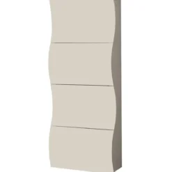 Scarpiera da Ingresso in Legno 4 Ante a Ribalta Beige Cachemire