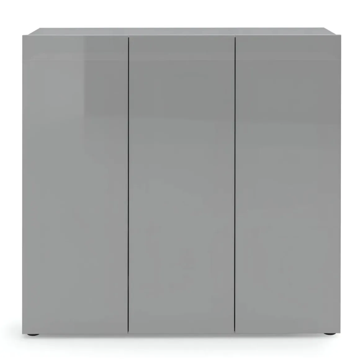Scarpiera Grigia 3 Ante 120x34x115 cm Melaminico Laccato