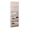 Scarpiera 25 paia 5 Ante Specchio Ribalta Doppia Grigio Porta Scarpe Salvaspazio