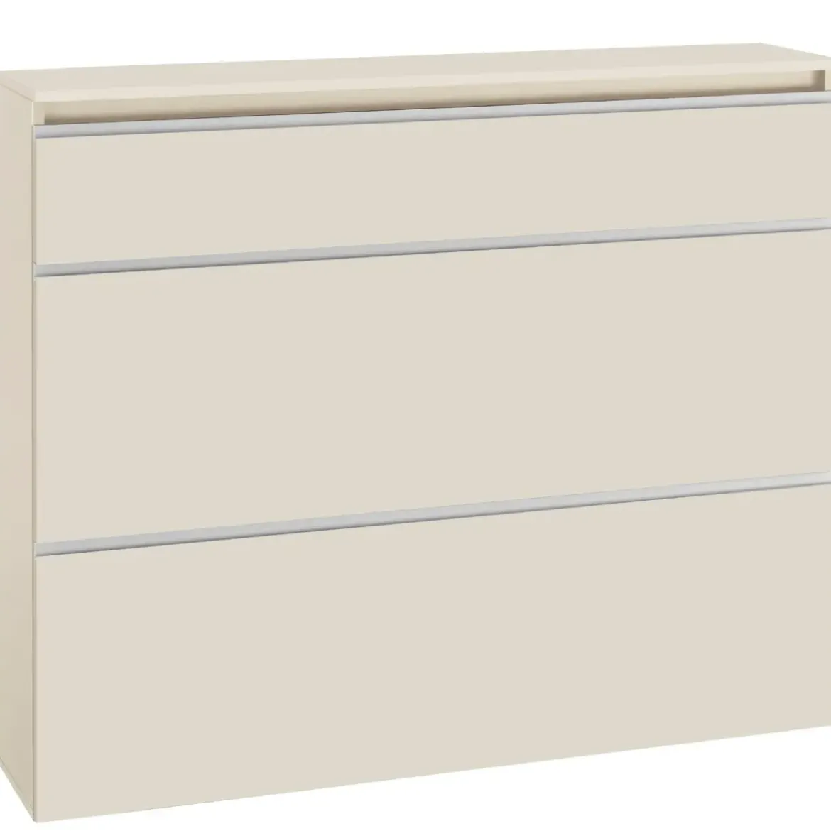 Scarpiera Salvaspazio 3 Ante Ribalta Beige 24 Paia Scarpe da Ingresso