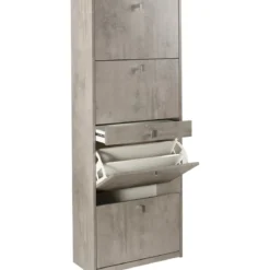 Scarpiera Slim Noce 4 Ante Ribalta Doppia con Cassetto Portascarpe Mobile