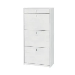 Scarpiera Slim Ossido 3 Ante Ribalta con Cassetto Portascarpe Mobile Salvaspazio