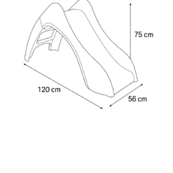 Scivolo Bambini 120x56x75 cm da Giardino Resina Resistente