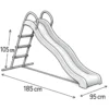 Scivolo per Bambini in Acciaio da Giardino Verde 95x185x105 cm