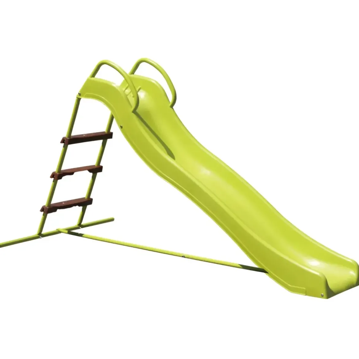 Scivolo per Bambini in Acciaio da Giardino Verde 95x185x105 cm