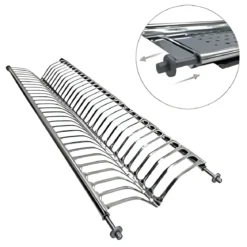 Scolapiatti da Incasso 76 cm Inox Vassoio Salvagocce Pensile Cucina