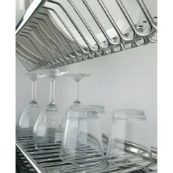 Scolapiatti da Incasso 76 cm Inox Vassoio Salvagocce Pensile Cucina