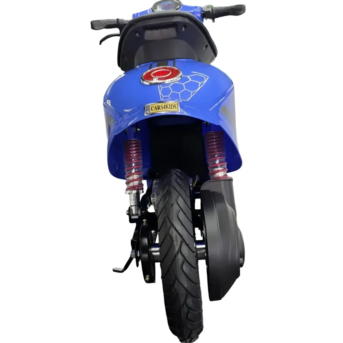 Scooter Elettrico Blu per Bambini 24V Sedile Pelle Ruote Pneumatiche