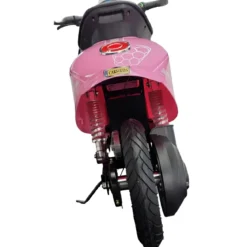 Scooter Elettrico per Bambini Rosa 24V Sedile Pelle e Ruote Pneumatiche
