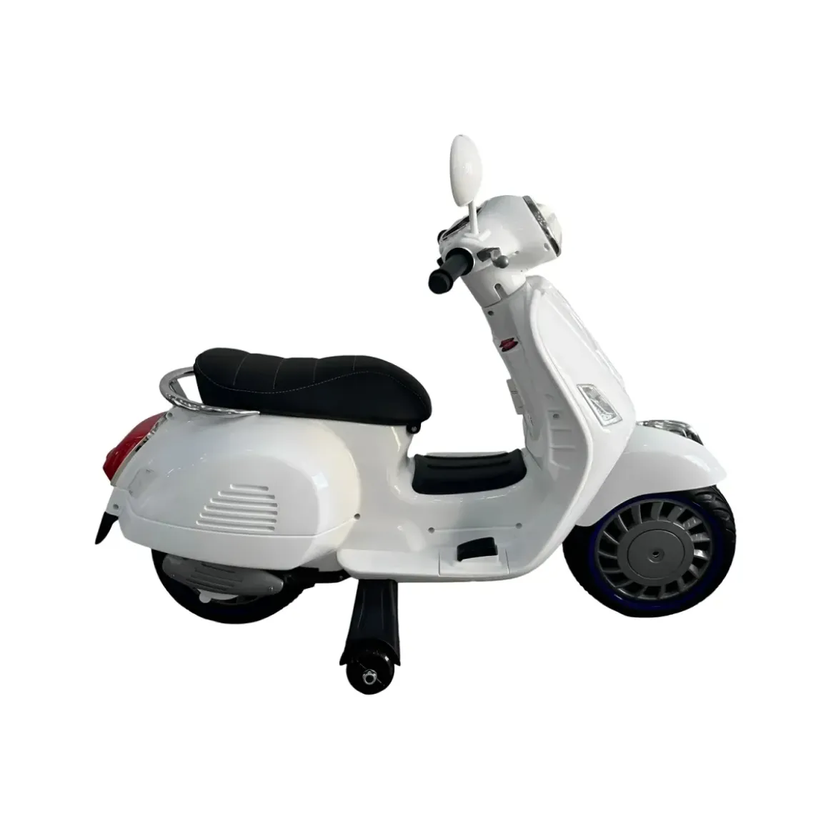 Scooter Elettrico per Bambini Happy Bianco Doppia Velocità e MP3