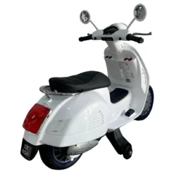 Scooter Elettrico per Bambini Happy Bianco Doppia Velocità e MP3
