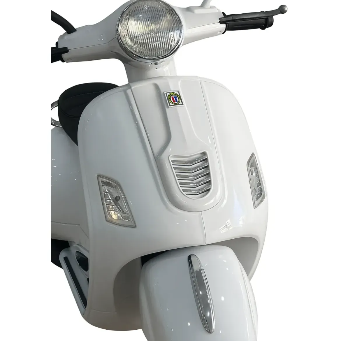 Scooter Elettrico per Bambini Happy Bianco Doppia Velocità e MP3