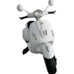 Scooter Elettrico per Bambini Happy Bianco Doppia Velocità e MP3