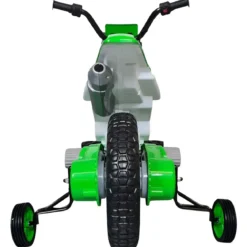 Scooter Motorino Elettrico per Bambini a Batteria 12 Volt Verde Moto da Cross