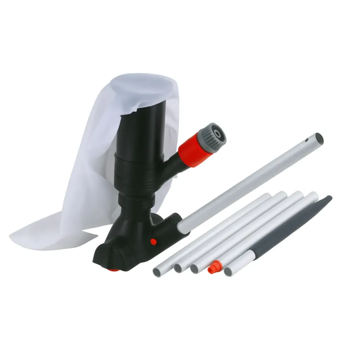 Scopa Aspirante per Piscina con Filtro Integrato e Manico 120 cm
