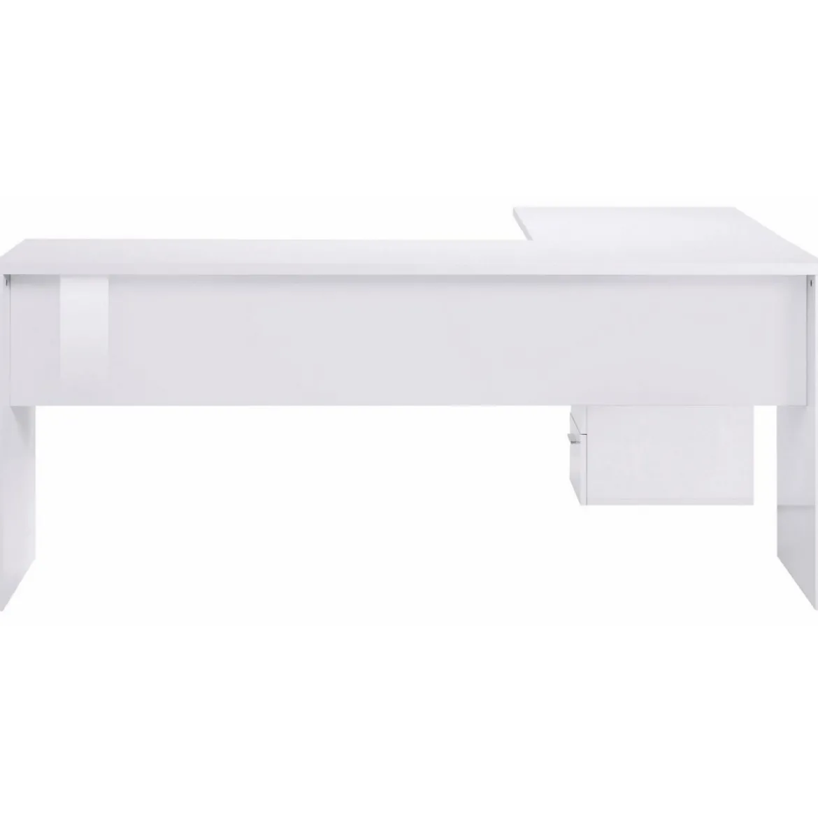Scrivania Angolare Cassettiera Bianco Moderno Grande da Ufficio Cameretta