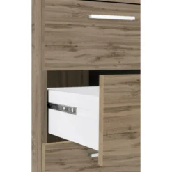 Scrivania Angolare Grande 180 Rovere da Ufficio con Cassettiera