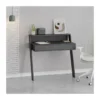 Scrivania da Parete Antracite 94x50 cm per Ufficio Coworking Bordi PVC