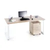 Scrivania Grande Moderna Rovere 180 Portapc Computer Bimbi Tavolo in Legno Ferro