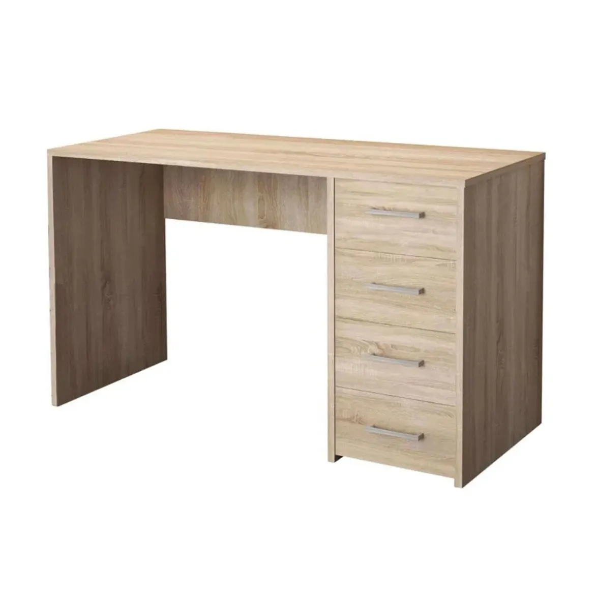 Scrivania in Legno di Quercia Porta Pc per Ufficio o Studio con Cassetti