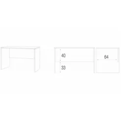 Scrivania Kit 120 cm Noce in Legno Salvaspazio Moderna Ufficio Cameretta