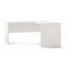Scrivania Legno 160x150 cm ad Angolo Bianco Moderna da Ufficio Studio