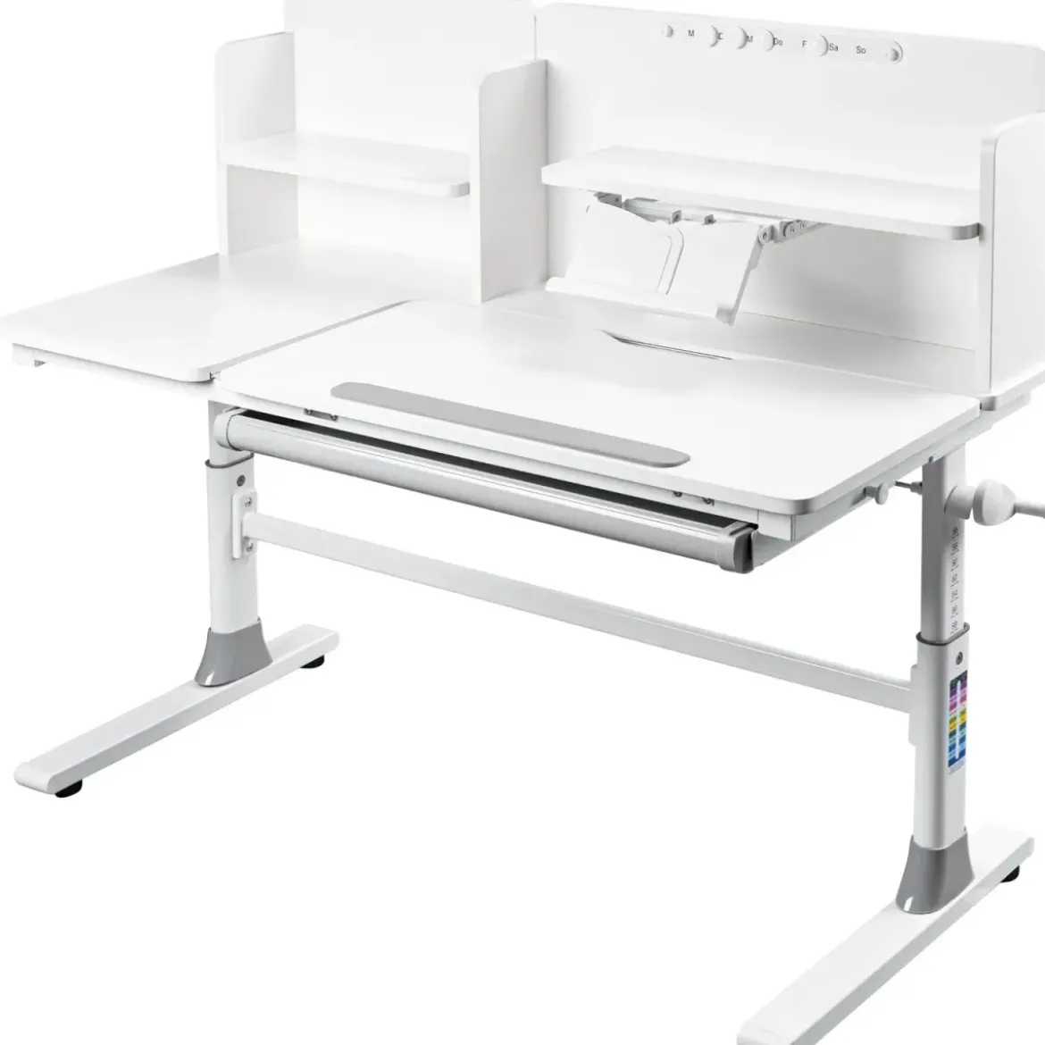 Scrivania per Bambini 120x60 Regolabile con Piano Inclinabile Cassetto