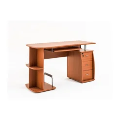 Scrivania Porta Pc in Legno Con Cassettiera 3 Cassetti Computer Camera Ragazzi