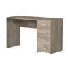 Scrivania Porta Pc per Ufficio Cameretta con Cassettiera in Legno Olmo