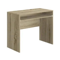 Scrivania Rovere 90 cm con Piano Estraibile PortaPc Tavolo Moderna Salvaspazio