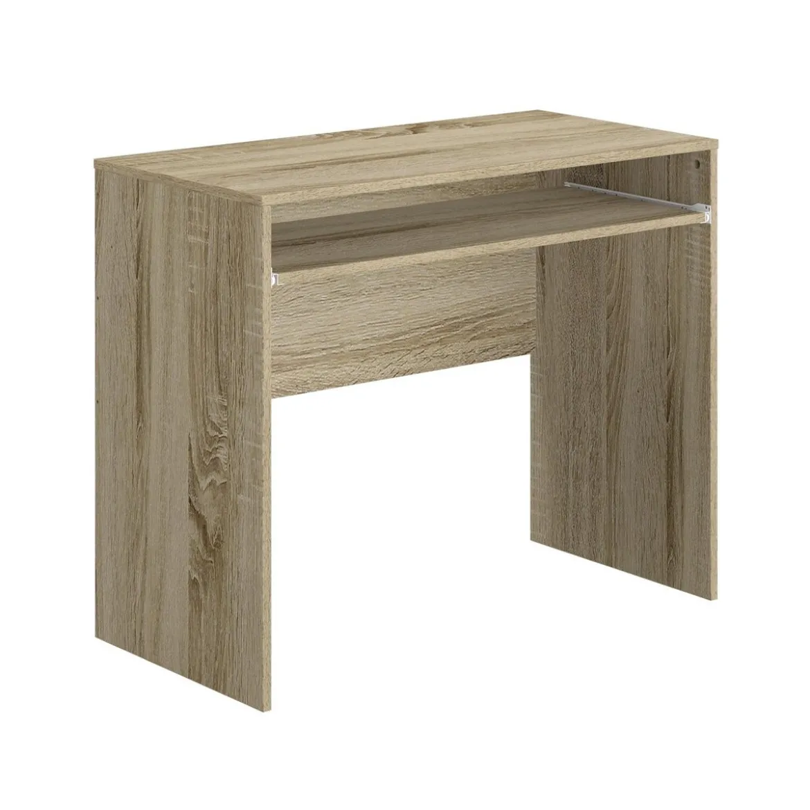 Scrivania Rovere 90 cm con Piano Estraibile PortaPc Tavolo Moderna Salvaspazio