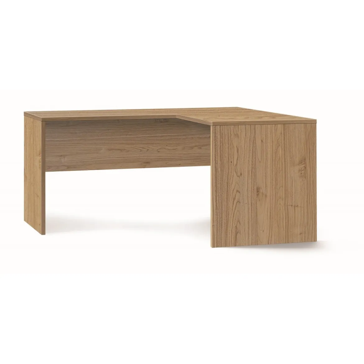 Scrivania 160x150 cm Angolare Noce Legno Moderna Angolo da Ufficio Studio