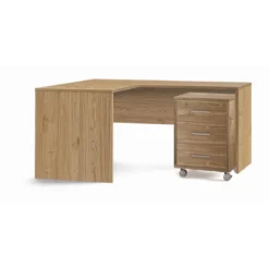 Scrivania 160x150 Legno Angolare Sinistra Noce Moderna Ufficio Studio