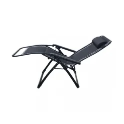Sdraio Comfort con Braccioli Basculante Nero Spiaggia Giardino