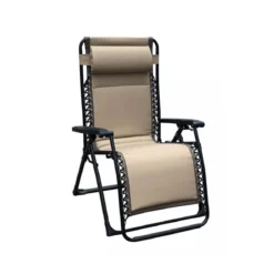 Sdraio Comfort da Esterno con Braccioli Basculante Marrone Spiaggia