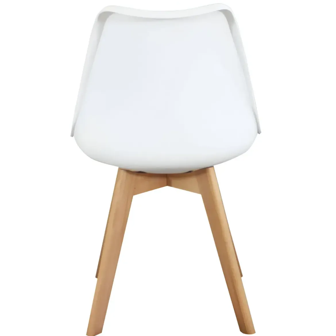 Sedia Bianca Cucina Sala da Pranzo Studio Gambe in Legno Moderna