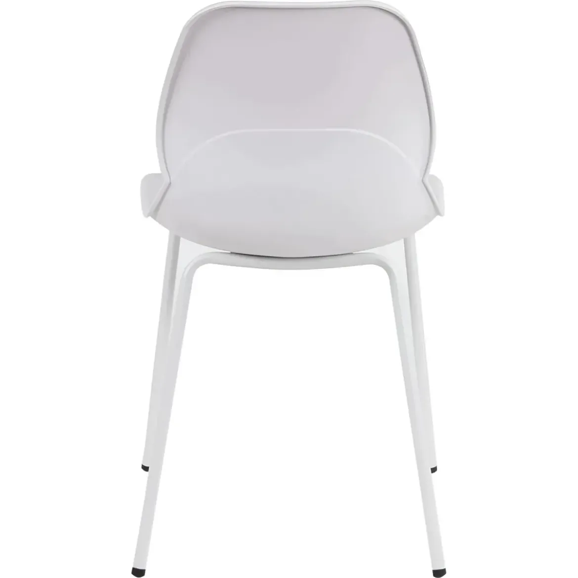 Sedia Cucina Moderna in Plastica Bianco con Gambe in Metallo Bianco