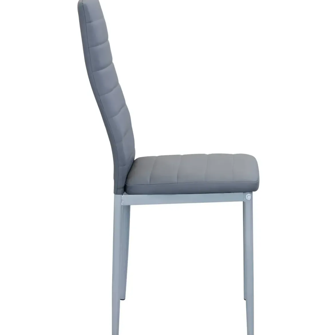 Sedia Cucina Moderna Metallo Grigio Seduta Imbottita Schienale Alto