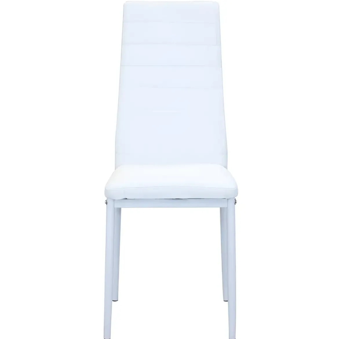 Sedia Cucina Moderna Metallo Bianco Seduta Imbottita Schienale Alto